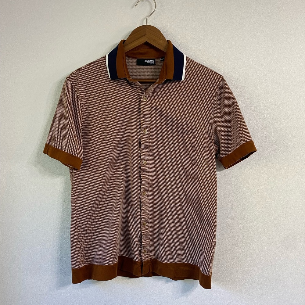 MURANO Short Sleeve Button Down, Medium